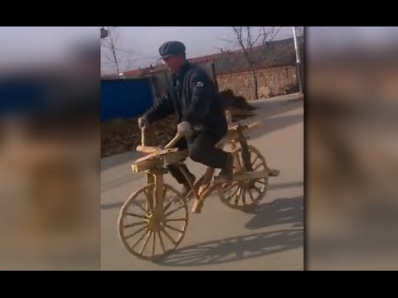 Ёғоч велосипед курганмисиз | уз прикол