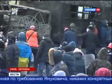 Беспорядки в Киеве «Беркут» в огне Грушевского Майдан 21 01 2014