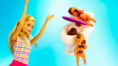 Барби видео с Куклами Малыши Озорники Мультик Игра Игрушки для девочек на русском