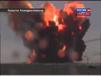 Russian Proton-M rocket explodes after flying wildly out of control