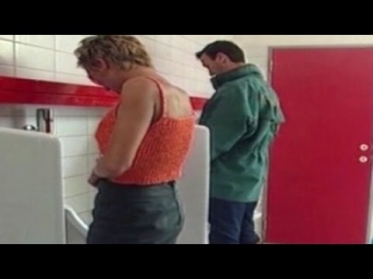 Funny Video Of A Hot Girl Peeing In Men's Toilet - Bathroom Prank
