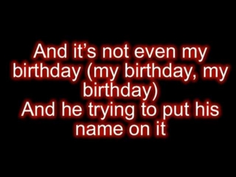 Rihanna ft. Chris Brown - Birthday Cake (REMIX) Lyrics on Screen HD