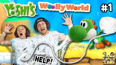 YOSHI ATTACKS US w/ YARN! Lets Play YOSHI'S WOOLY WORLD #1 (FGTEEV Gameplay Fun!)