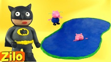 Batman vs Peppa Pig Español Crying in The Lake | Superman vs Spiderman Stop Motion Videos | Zilo TV