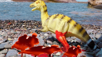 Динозавр на море порезал лапу Мультики про динозавров Динозавры видео мультики для детей