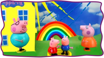 Развивающий мультик про свинку Пеппу и РАДУГУ. Учим цвета радуги Toys Peppa Pig . На русском языке