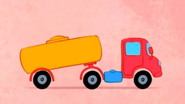 Синий трактор. Детская песенка, развивающий мультик про машинки и животных. Учим ЛЕВО и ПРАВО