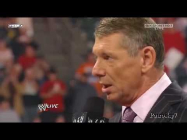 WWE 2010 Raw (Español) - Bret Hart y Vince McMahon cara a cara (1/2)