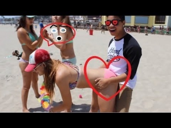 Kissing Prank Twerk Nation - Twerking Competition on Beach - White Girls Can Twerk OMG