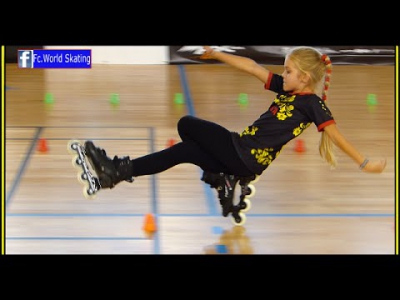 Fantastic little girl ! the best talent in the world 2016 Rollerblade Freestyle Slalom dancing usa