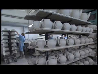 Slip Casting at the Emma Bridgewater factory in Stoke-On-Trent, England