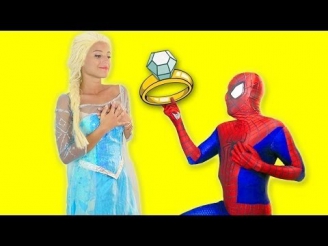 Мультик Эльза Frozen холодное сердце & Спайдермен человек паук свадьба! Смотреть мультики для детей