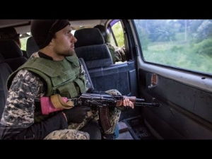 Бой обстрел ополченцы дорогами Никишино 14 11 Донецк War in Ukraine