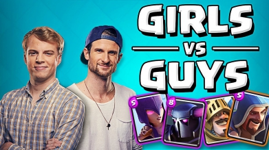 GIRLS VS GUYS CHALLENGE :: Clash Royale :: MOLT VS PAT
