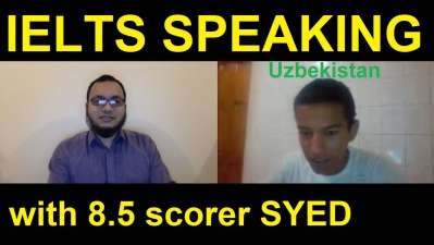 Uzbekistan IELTS Speaking Test Samples Band 6 online with SYED 8