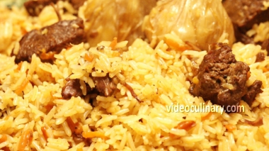 Plov Recipe - Uzbek Pilaf Rice with Garlic by Video Culinary