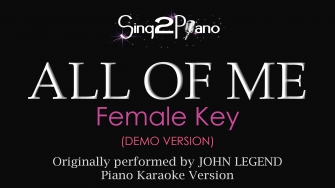 All of Me (Female Key - Karaoke Demo) John Legend