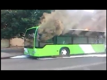 Toshkentda Avtobus yondi - В Ташкенте сгорел Автобус