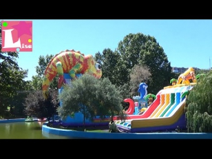 Детский парк развлечений Поездка в парк аттракционов Парк Победы Одесса Катаемся на лодке влог