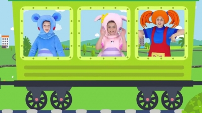 КУКУТИКИ ПАРОВОЗИК развивающая песня мультик для детей про поезд вагоны трактор машинки животных
