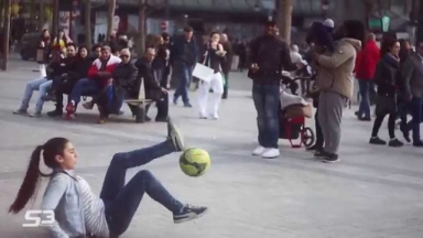 Amazing Street Football Skills By Lisa 15 years old