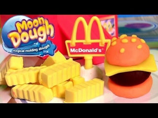 Moon Dough Burgers Fries Play Doh Hamburgers McDonalds Hamburguesa de Plastilina by Funtoys