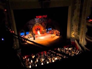 Holy recovery story scene. Boris Godunov in Kazan  Opera House