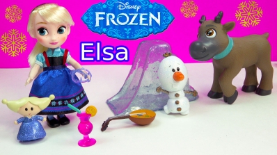 Queen ELSA & Olaf Doll Disney Store Animators Collection Frozen Movie Mini Doll Playset Unboxing