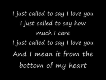 Stevie Wonder - I Just Called To Say I Love You (W/LYRICS)