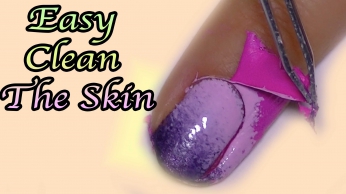 Easy Method With Nail Polish For Cleaning The Skin Around The Nail