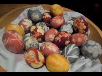 Красивые пасхальные яйца с натуральными красителями