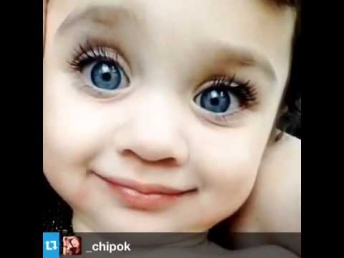 красивые глаза у маленькой девочки