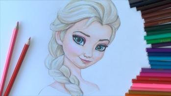 Уроки рисования. Учимся рисовать Эльзу из "Холодное Сердце"How to Draw Elsa
