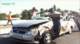 Uzbek Cars: Авария в Ташкенте - Accident in Tashkent