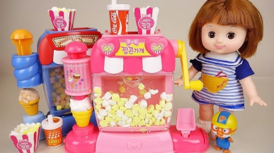 Baby Doll Pop corn maker toy Pororo and PlayDoh