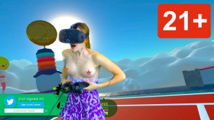 Девушка Случайно Показала Сиськи в HTC VIVE 18+ / Topless girl in Selfie Sex Tennis